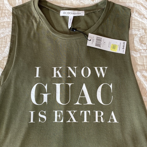 BCBGeneration Tops - BCBGeneration I Know Guac is Extra